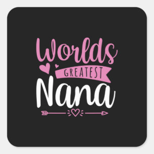 Mutter Art World Beste Nana Quadratischer Aufkleber