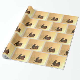 Mutter & Baby Baboons - Primate der Wildlife Monke Geschenkpapier