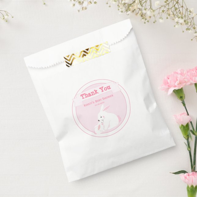 Mutter & Baby Girl Bunny | Babydusche Danke Geschenktütchen (Versiegelt)