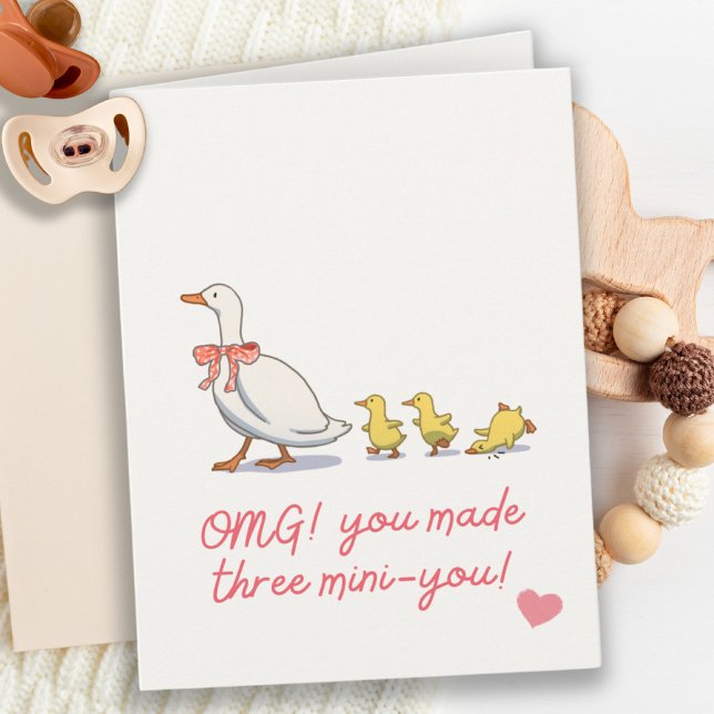 Mutter & Baby Yellow Ducky New Baby Gratulation Karte (Mother & Baby Yellow Ducky New Baby Congratulation Card)