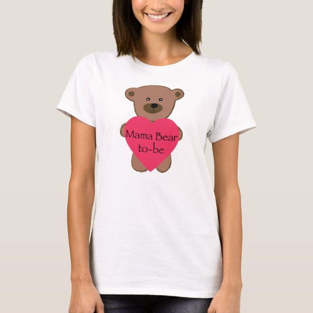 Mutter Bear Zu-Sein Maternity T-Shirt (Vorderseite)