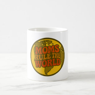 Mütter beherrschen den Retro-Globus Kaffeetasse