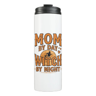 Mutter bei Tag, Hexe bei Nacht Halloween-Shirt-Des Thermosbecher