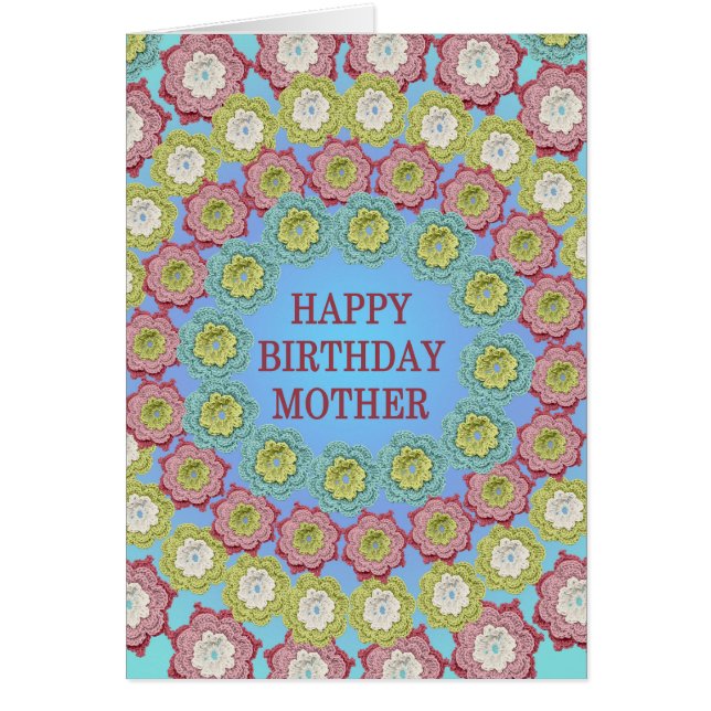 Mutter Birthday Crochet Blume (Vorne)