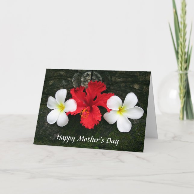 Mutter Blumenfrangipani Karte (Vorderseite)