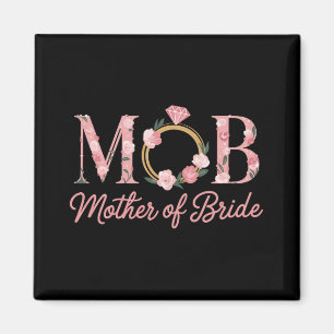 Mutter Bride Wedding Mob Blumenrosa Diamantring Magnet