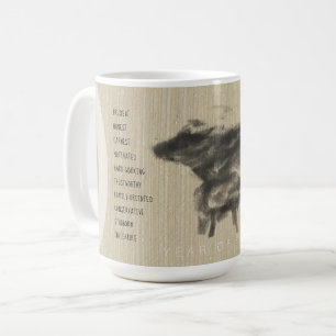 Mutter Buffalo und ihr Sack Chinesisch Ox Jahr pro Kaffeetasse