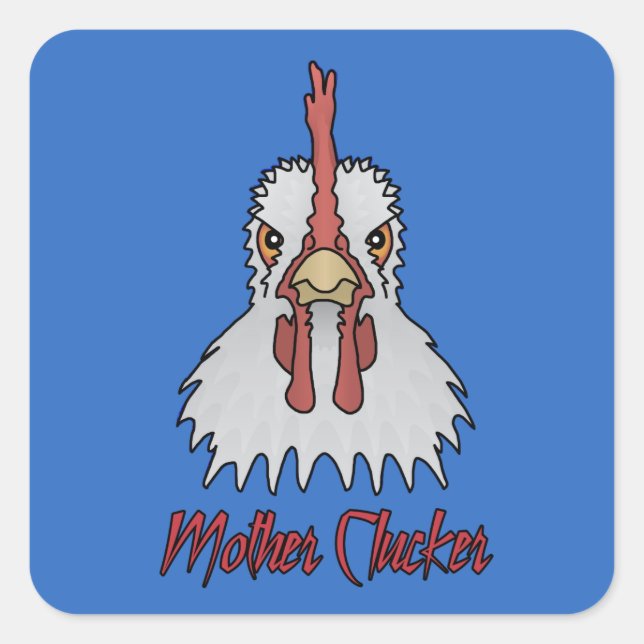 Mutter-Clucker-Sticker Quadratischer Aufkleber (Vorderseite)