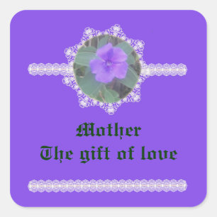 Mutter - Das Geschenk der Liebe Quadratischer Aufkleber