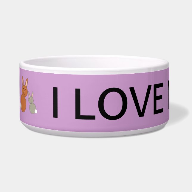 Mütter Day Bunnies Custom Dog Bowl Napf (Links)