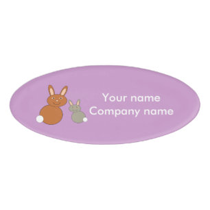 Mütter Day Bunnies Individuelle Name Tag Namenschild