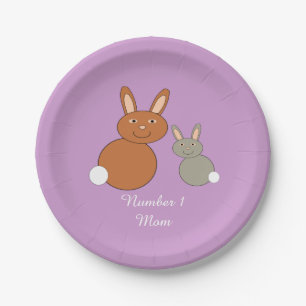 Mütter Day Bunnies Personalisiert Paper Teller