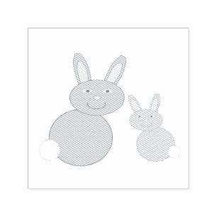 Mütter Day Bunnies Selbstbewusstsein Briefmarke Permastempel