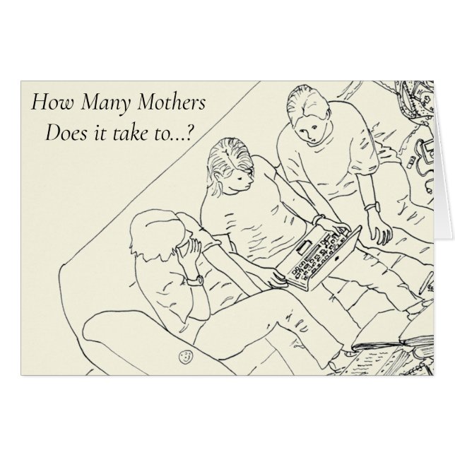 Mütter Day Funny Computer Mum Zitat (Vorderseite (Horizontal))