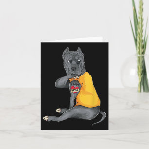 Mütter Day Funny Dog Pitbull I Liebe Mama Tattoo G Karte