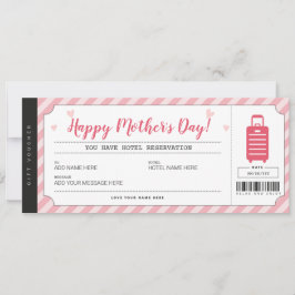 Mütter Day Hotel Bleibe Geschenkgutschein Einladung
