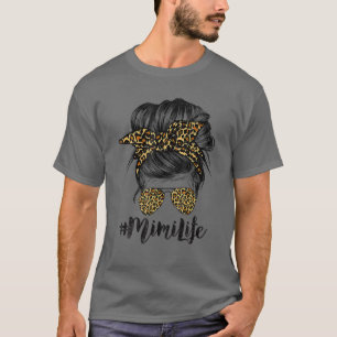 Mutter Day Mimi Life Hair Bandana Brille Leopar T-Shirt
