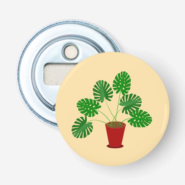 Mütter Day Monstera Pflanze Flaschenöffner (Vorderseite)