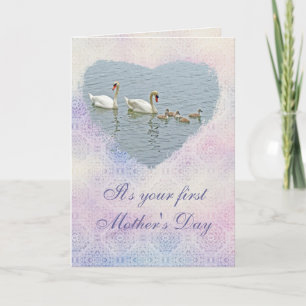 Mutter Day Mute Swan Familie Karte