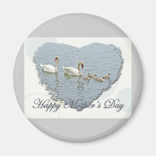 Mutter Day Mute Swan Familie Magnet