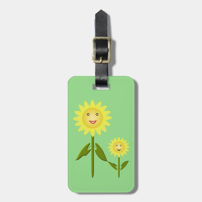 Mütter Day Sunblumen Custom Gepäckanhänger (Vorderseite vertikal)
