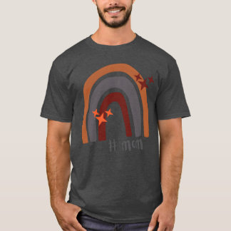 Mütter Dayerracotta Grau Bohemischer Regenbogenfre T-Shirt