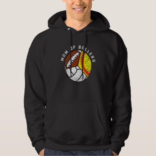 Mutter der Ballspieler   Softball Volleyball Fußba Hoodie