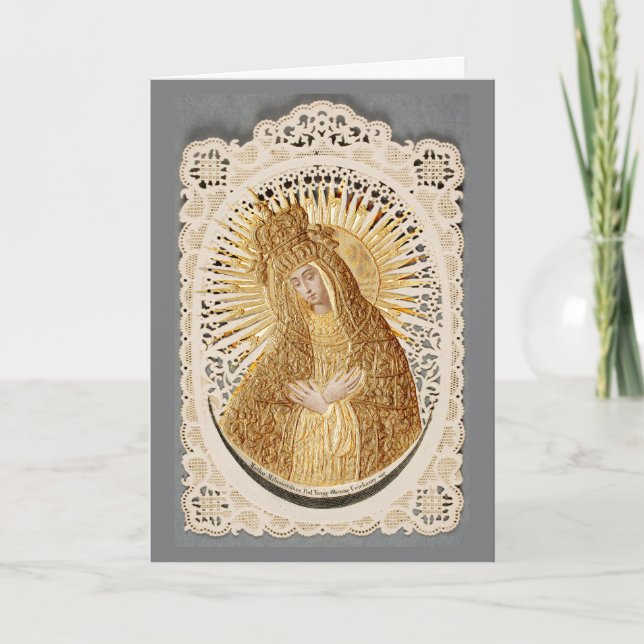 Mutter der Barmherzigkeit Madonna im Gebet ... Karte (Vorderseite)
