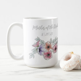 Mutter der botanischen Tasse Bride Watercolor