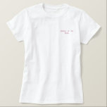 Mutter der Braut Besticktes T-Shirt<br><div class="desc">bestickte Mutter des T-Shirts</div>