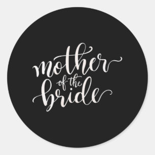 Mutter der Braut Braut Brautkleid Runder Aufkleber
