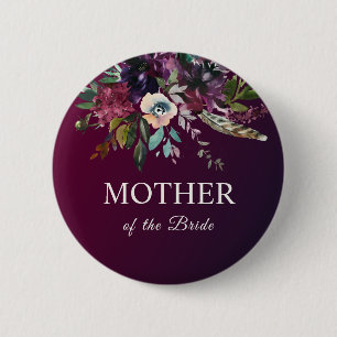 Mutter der Braut Burgund BlumenBouquet Button