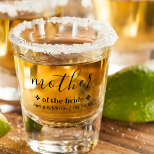 Mutter der Braut editierbar Hochzeitsandenken Schnapsglas