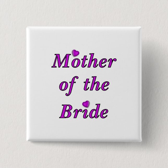 Mutter der Braut-einfach Liebe Button (Vorderseite)
