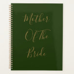 Mutter der Braut Gold grüne Hochzeiten Geschenk Gu Planer<br><div class="desc">"Mutter der Braut" in einem schönen und eleganten Text gedruckt, ist dies ein perfektes Geschenk oder Gastgeschenk für die Mutter der Braut. Sie können den Text nach Belieben anpassen.</div>