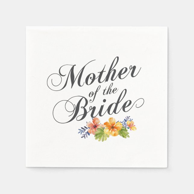 Mutter der Braut Hochzeit | Napkin Serviette (Vorderseite)