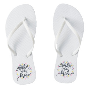 Mutter der Braut Hochzeitkalligrafie Flip Flops