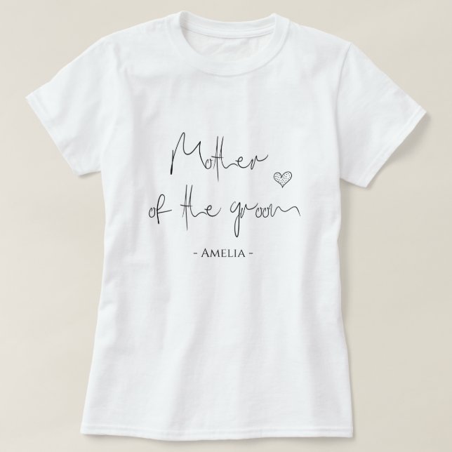 Mutter der Braut | Hochzeitsfeier und Herz T-Shirt (Design vorne)