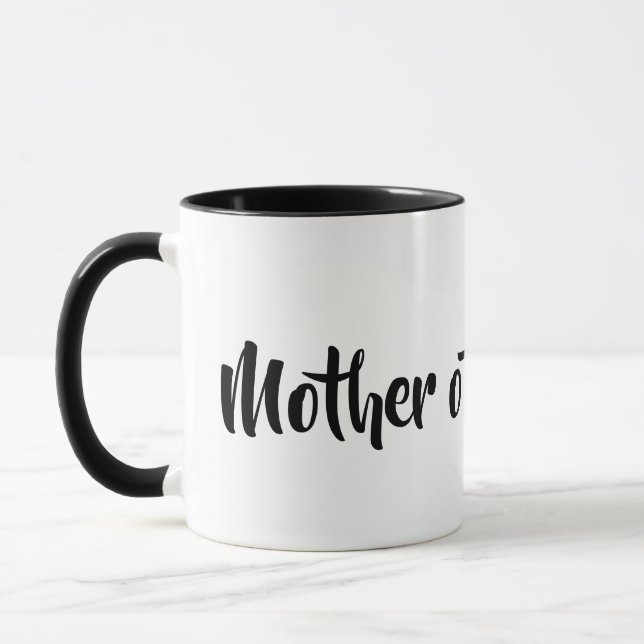 Mutter der Braut Hochzeitsfeier Weiß und Schwarz Tasse (Links)
