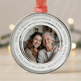 Mutter der Braut Hochzeitsstipendiat Foto Keepake Ornament Aus Metall