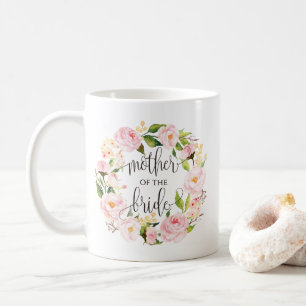 Mutter der Braut, Kalligrafie, Blumenreath-8 Kaffeetasse