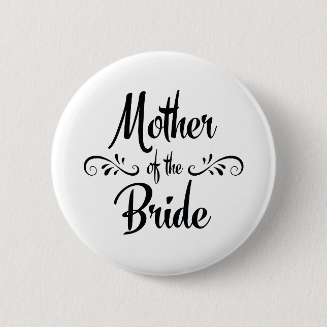 Mutter der Braut Lustiges Probedinner Button (Vorderseite)