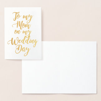 Mutter der Braut oder Groom Hochzeit Danke Folienkarte
