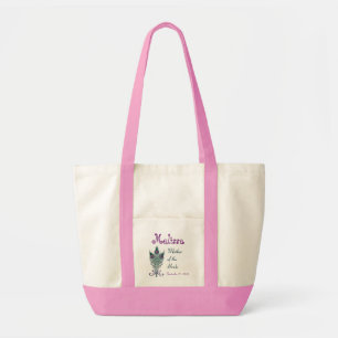 Mutter der Braut-Pfau-Feder aquamarin und rosa Tragetasche