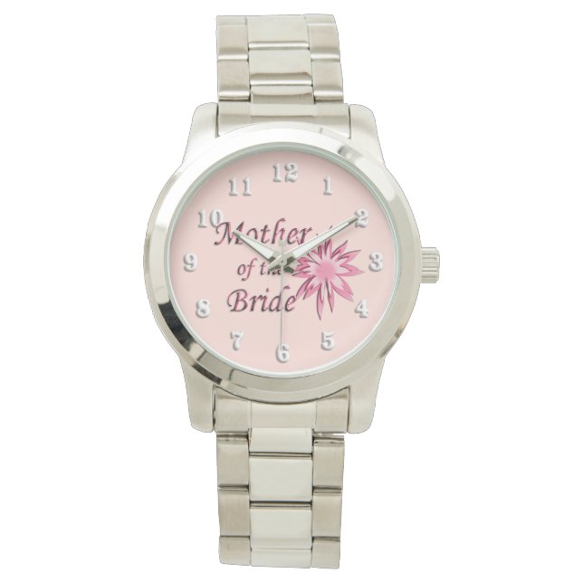 Mutter der Braut rosa Armbanduhr (Vorderseite)