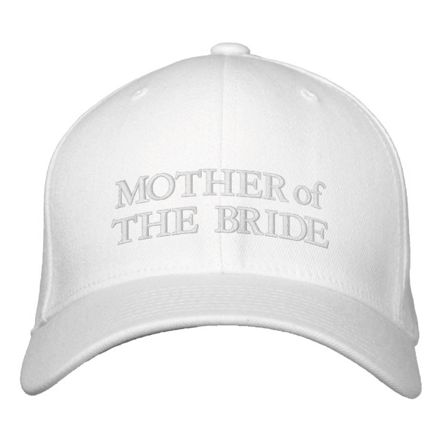 Mutter der Braut rot-rosa-weiße Hochzeit Bestickte Baseballkappe (Vorderseite)