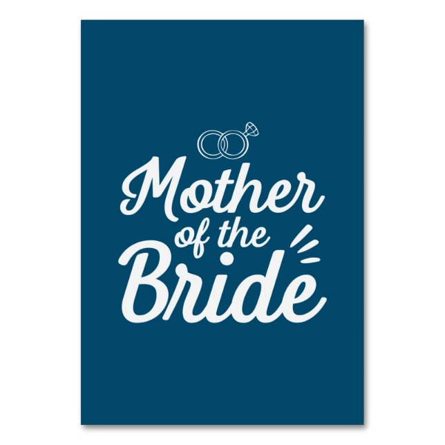 Mutter der Braut Tischnummer (Vorderseite)