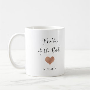 Mutter der Braut Trendige Schrift und Herz Kaffeetasse