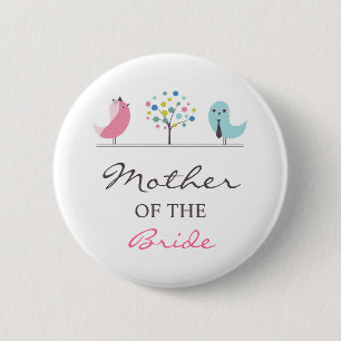 Mutter der Braut-Vögel, die Knopf Wedding sind Button