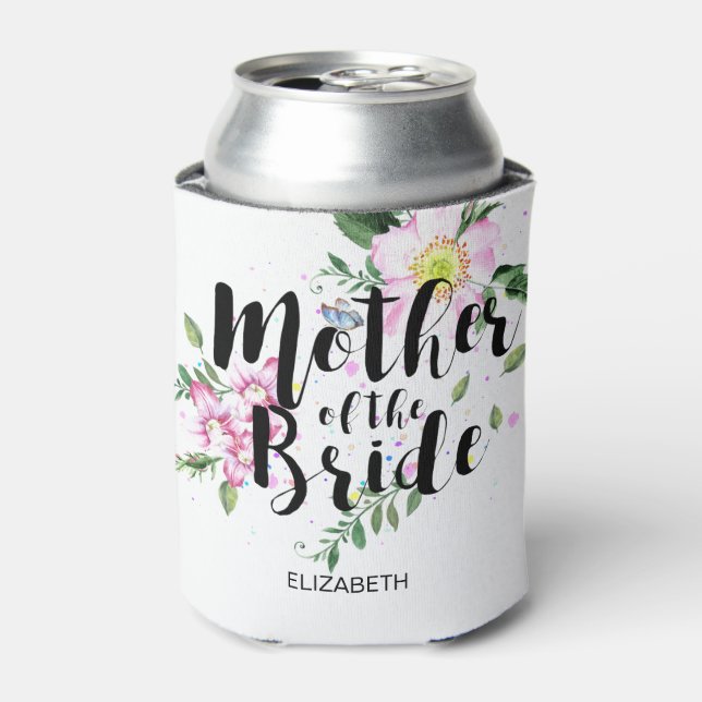 Mutter der Braut-Wasserfarbenhochzeit Dosenkühler (Kanne Vorderseite)